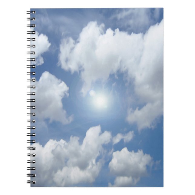 Blue Heaven Wolken + Ihre Ideen Notizblock (Vorderseite)