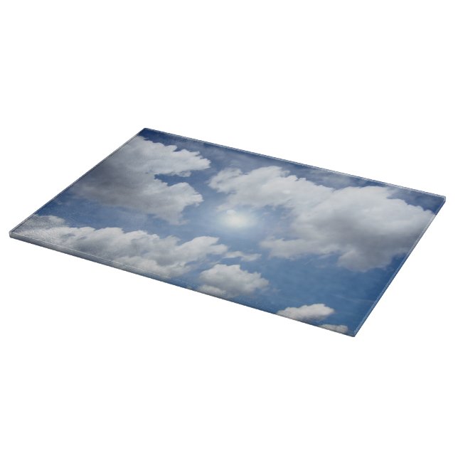 Blue Heaven Wolken + Ihre Ideen Schneidebrett (Ecke)