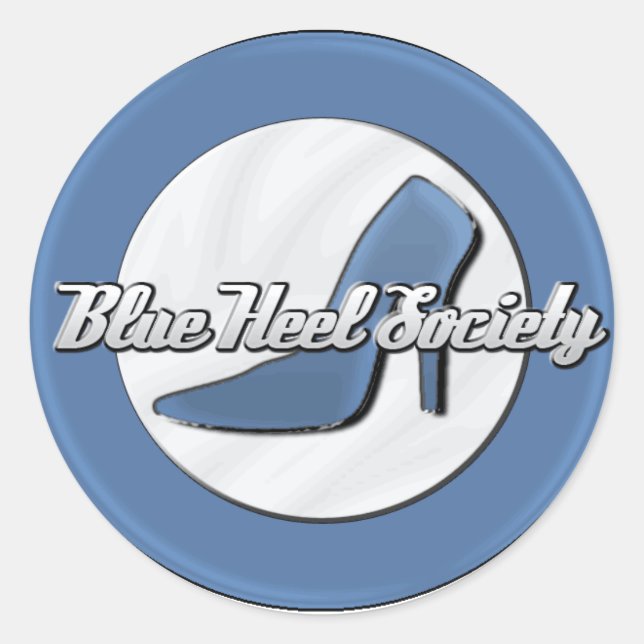 Blue Heel Society Round Sticker (Vorderseite)