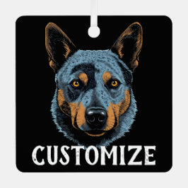 Blue Heeler Australian Cattle Dog Individuelle Nam Ornament Aus Metall