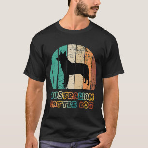 Blue Heeler Australian Cattle Dog Vintag Sunset T-Shirt