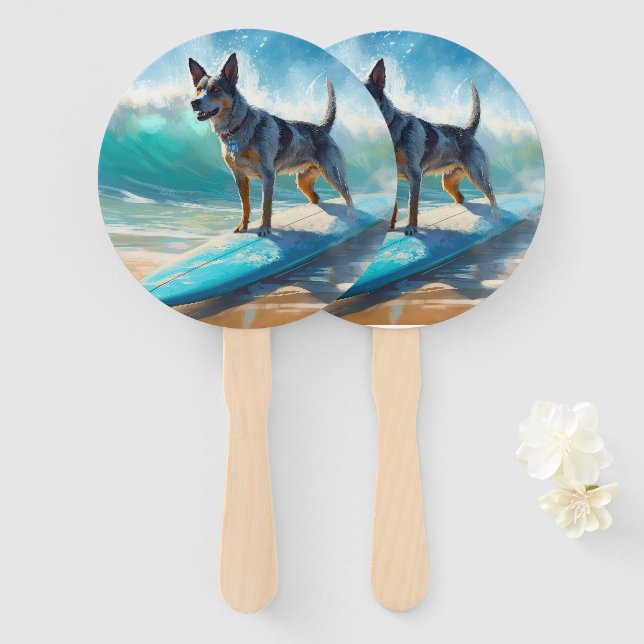 Blue Heeler Beach Surfanstrich Fächer (Vorne und Hinten)