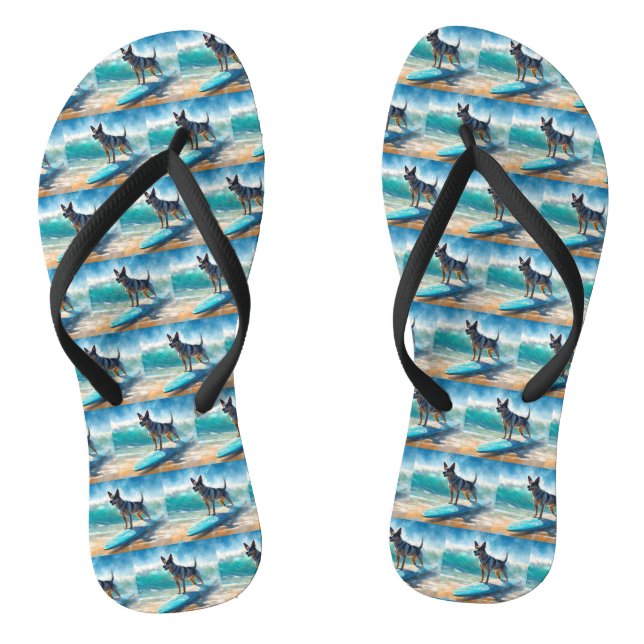 Blue Heeler Beach Surfanstrich Flip Flops (Fußbett)