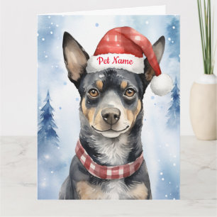 Blue Heeler Christmas Personalisiert Karte