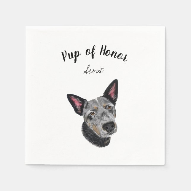 Blue Heeler Cocktail Napkins Serviette (Vorderseite)