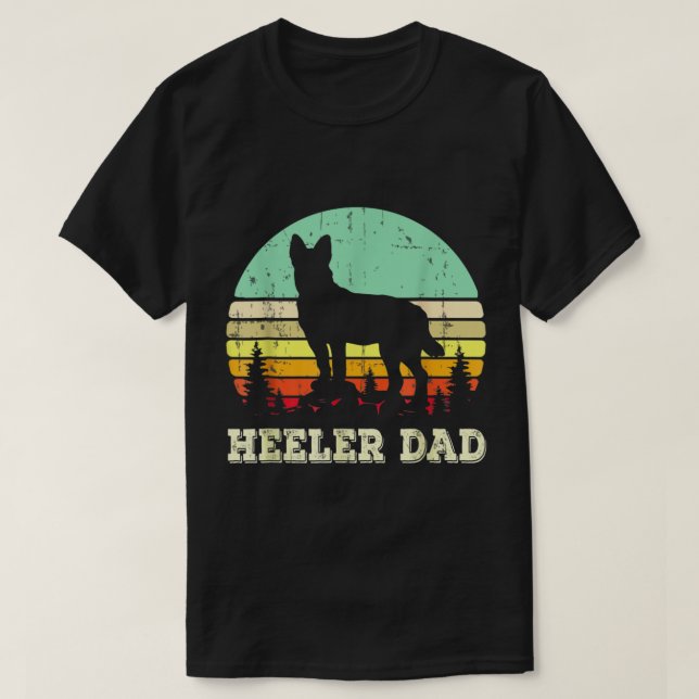 Blue Heeler Dog Vater Australian Cattle Dog Lovers T-Shirt (Design vorne)