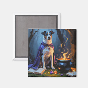 Blue Heeler Dog Whimsical Halloween Malerei Magnet