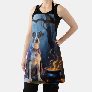 Blue Heeler Dog Whimsical Halloween Malerei Schürze