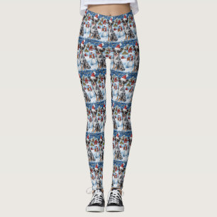 Blue Heeler Dog Winter Wunderland Weihnachtsfreude Leggings