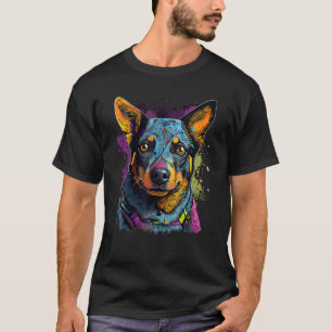 Blue Heeler Geometrie Australian Cattle Dog Mandal T-Shirt