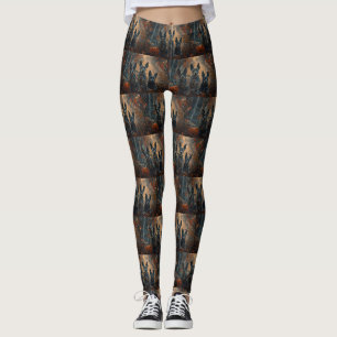 Blue Heeler Halloween Nacht Hunde-Leckerei Leggings