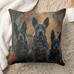 Blue Heeler Halloween Night Doggy Delight Kissen