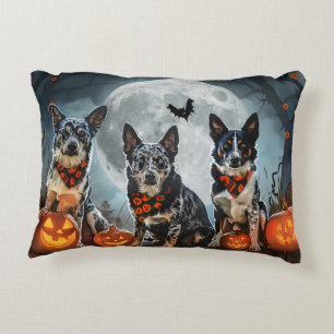Blue Heeler Halloween Spooky Dekokissen