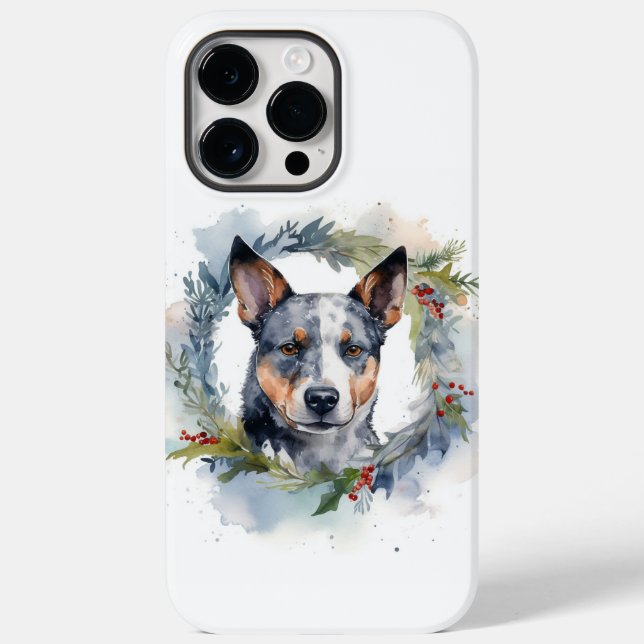 Blue Heeler Weihnachtsfeier Festliche Jungfrau Case-Mate iPhone Hülle (Rückseite)