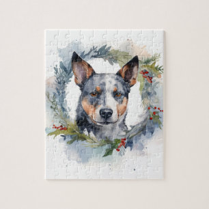 Blue Heeler Weihnachtsfeier Festliche Jungfrau Puzzle