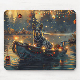 Blue Heeler Weihnachtsfest Reise Mousepad