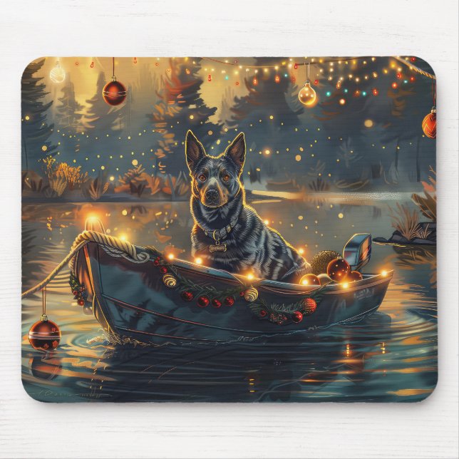 Blue Heeler Weihnachtsfest Reise Mousepad (Vorne)