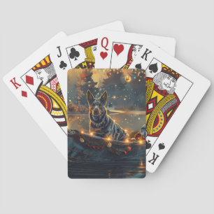 Blue Heeler Weihnachtsfest Reise Spielkarten