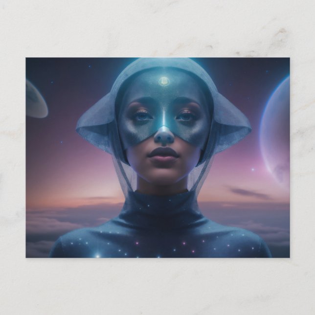 Blue Helm ET Postkarte (Vorderseite)