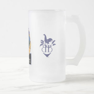 Blue Hen Beer Frosted Glass Krug Mattglas Bierglas