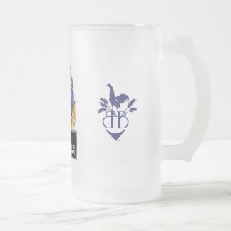 Blue Hen Beer Frosted Glass Krug Mattglas Bierglas