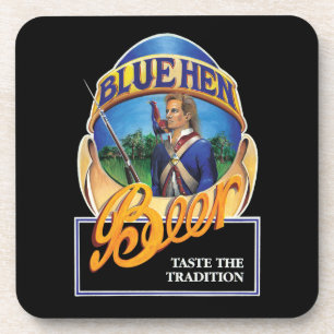 Blue Hen Beer Korkrückseite Untersetzer - Set von