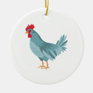 Blue Hen Keramik Ornament