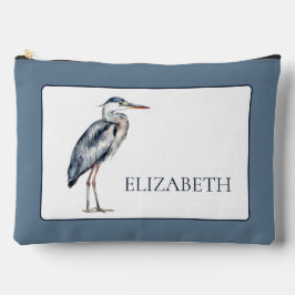 Blue Heron Bird an der Küste Personalisiert Zubehörtasche
