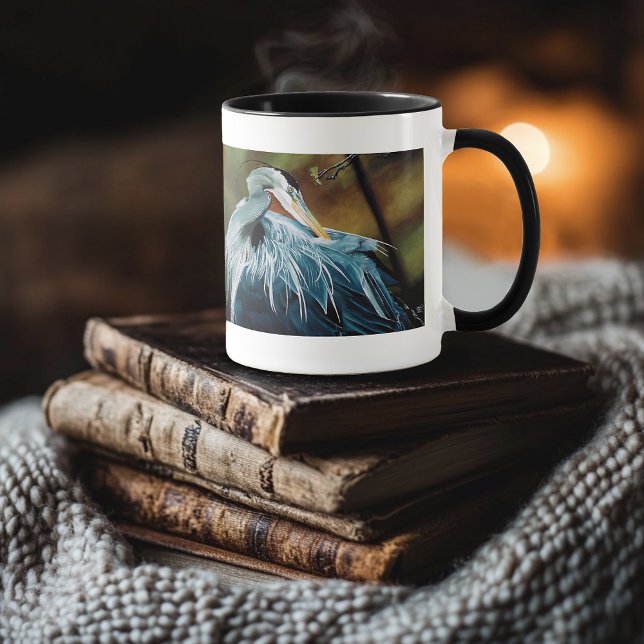 Blue Heron Bird Tasse (Von Creator hochgeladen)