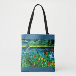 Blue Heron Couple Tote Bag