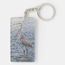 Blue Heron doppelseitige Schlüsselkette Schlüsselanhänger