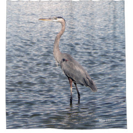 Blue Heron-Duschvorhang Duschvorhang