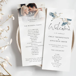 Blue Heron Foto Overlay-Skript Hochzeit Programm