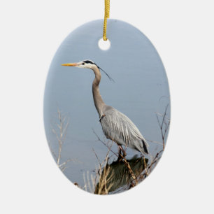 Blue Heron Keramik Ornament