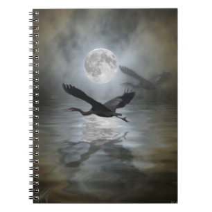 Blue Heron Moon Wild Animal Notebook Notizblock