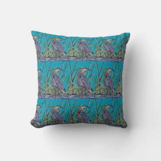 Blue Heron Pillow Kissen