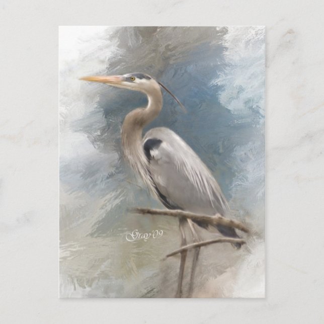 Blue Heron Postkarte (Vorderseite)