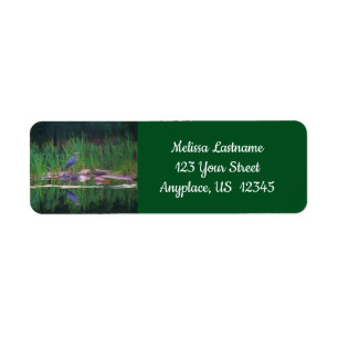 Blue Heron Reflections Animal Painting Address