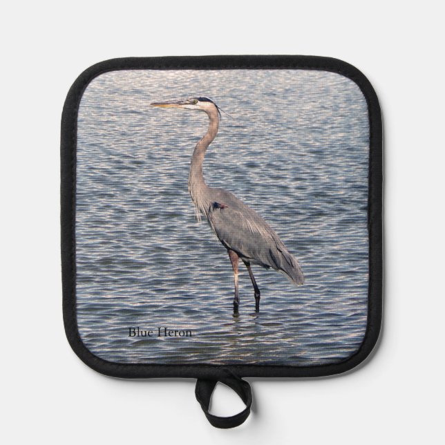 Blue Heron Topfhalter Topflappen (Vorderseite)