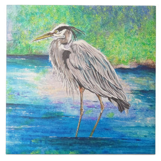 Blue Heron Watch Fliese