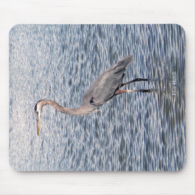 Blue Heron Water Mousepad (Vorne)