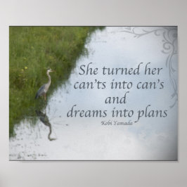 Blue Heron Watercolor Poster
