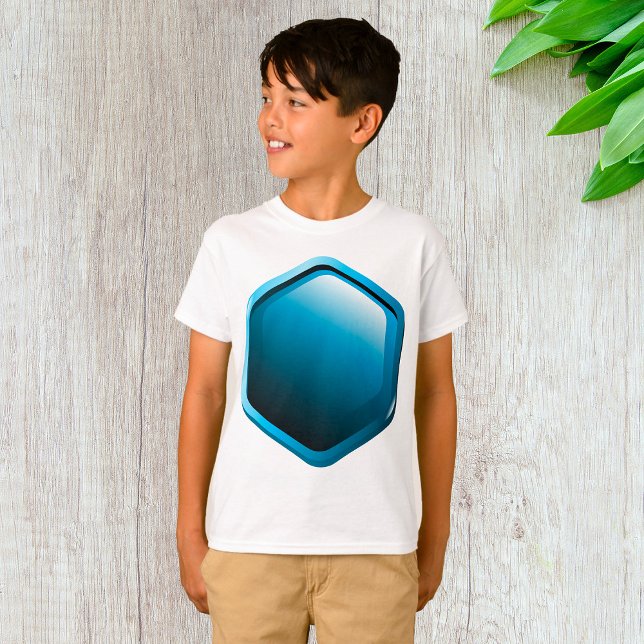 Blue Hexagon Boys T-Shirt (Von Creator hochgeladen)