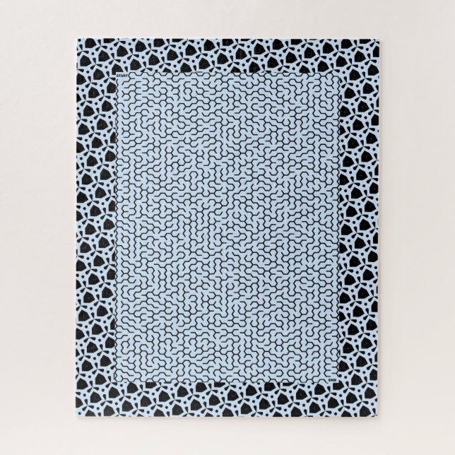 Blue Hexagon Maze Puzzle (Vertikal)