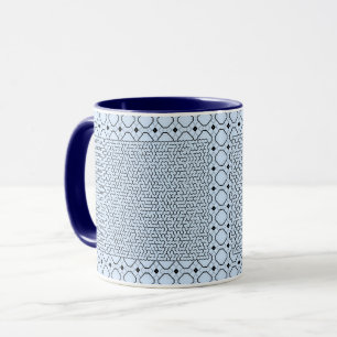 Blue Hexagon Maze Tasse