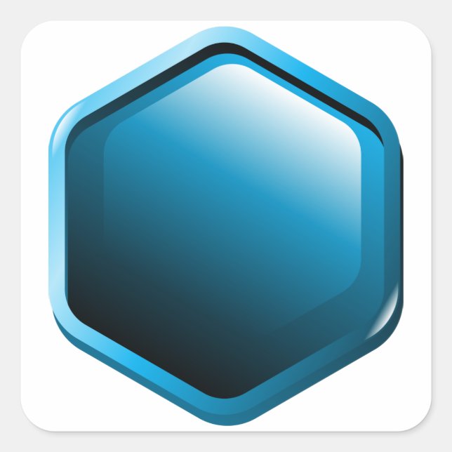 Blue Hexagon Stickers (Vorderseite)
