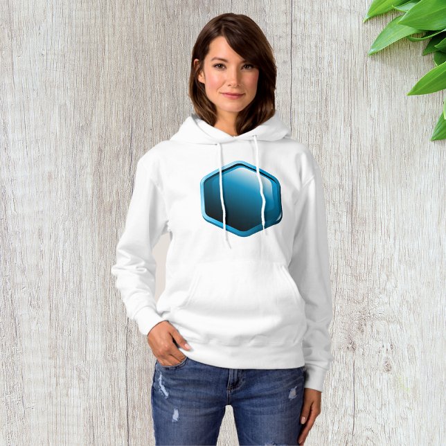 Blue Hexagon Womens Hoodie (Von Creator hochgeladen)