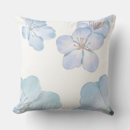 Blue hibiscus  throw pillow kissen