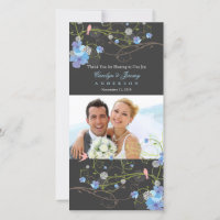 Blue Hibiskus & Swallows Chic Floral Wedding Foto