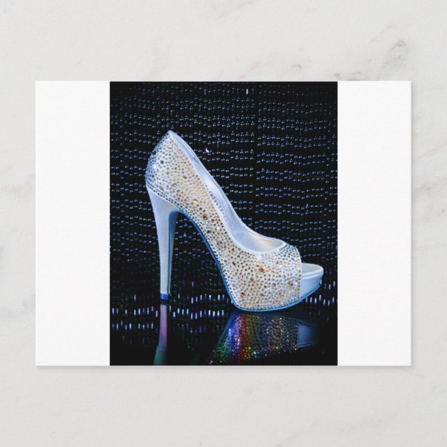 Blue High Heel Postkarte (Vorderseite)